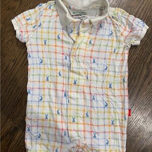 Magnetic Me Multicolor Plaid Baby Onesie